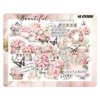 برچسب کاترینکا طرح برش خورده بولت ژورنال و اسکرپ بوک مدل Beautiful بسته 43 عددی