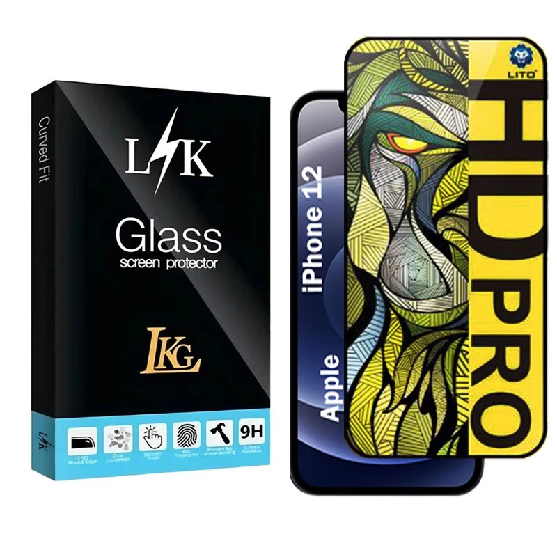 محافظ صفحه نمایش شیشه ای مات ال کا جی مدل LIHD-LK مناسب برای گوشی موبایل اپل iPhone 12 