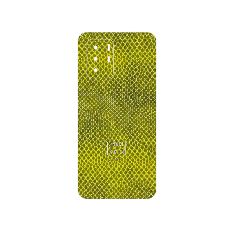 برچسب پوششی ماهوت مدل Yellow Snake Skin مناسب برای گوشی موبایل شیائومی Redmi Note 10 Pro (China)