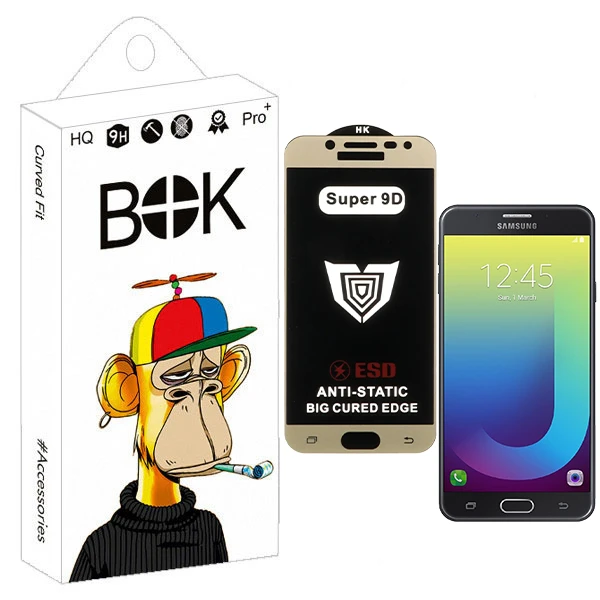 محافظ صفحه نمایش بوک مدل Super9D Glide مناسب برای گوشی موبایل سامسونگ galaxy J7 Prime