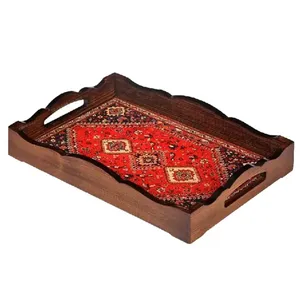 سینی مدل دکوپاژ طرح گلیم کوچک کد 02601119