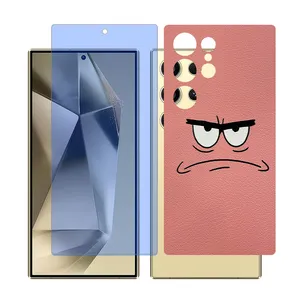 Glass Together model Blue cut screen protector for Samsung Galaxy S22 Ultra mobile phone with back cover sticker
