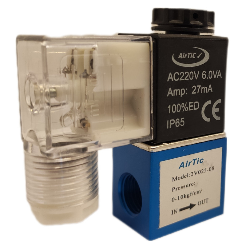 شیر برقی پنوماتیک ایرتیک مدل 2V025-08 شیر برقی پنوماتیک ایرتیک مدل 2V025-08