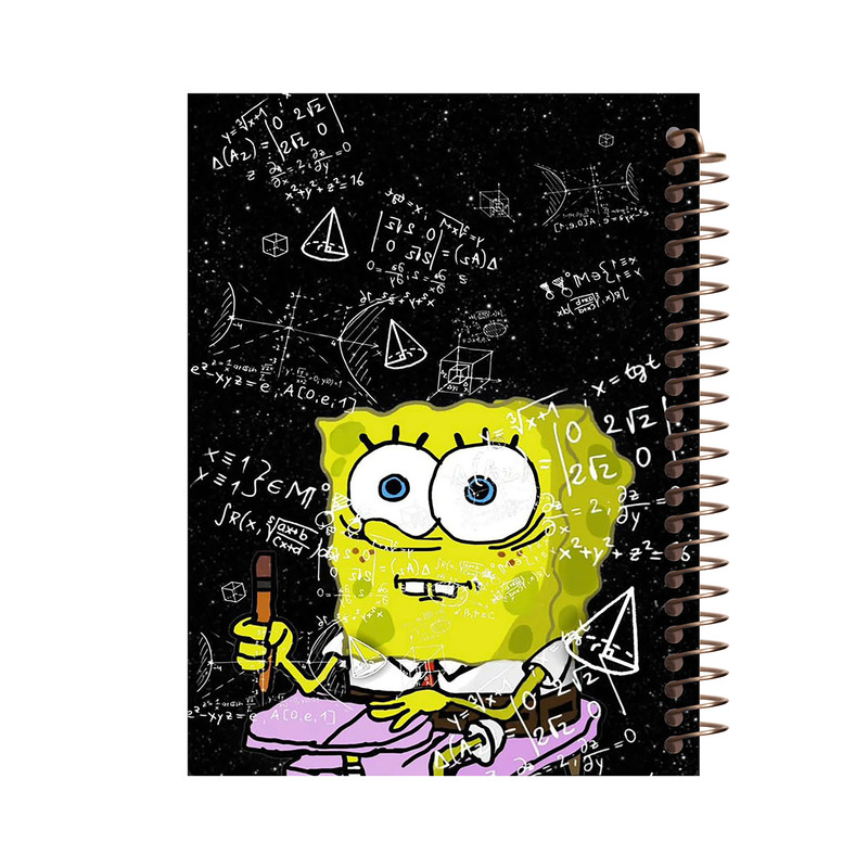 دفتر مشق 80 برگ طرح ریاضی مدل باب اسفنجی کد J424