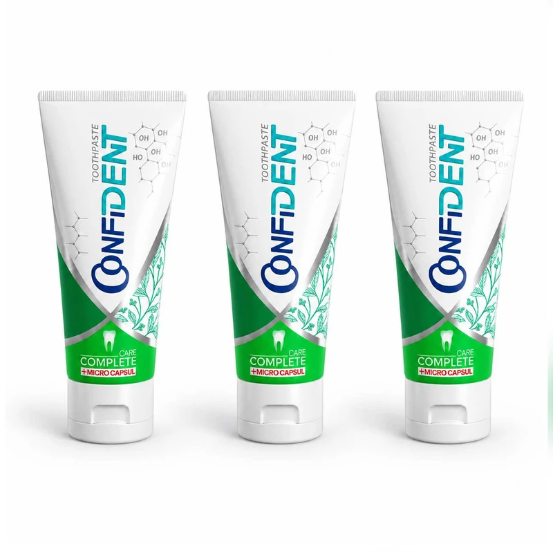 خمیر دندان محافظت از مینای دندان کانفیدنت مدل Complete Care03 حجم  70 میلی لیتر مجموعه 3 عددی
