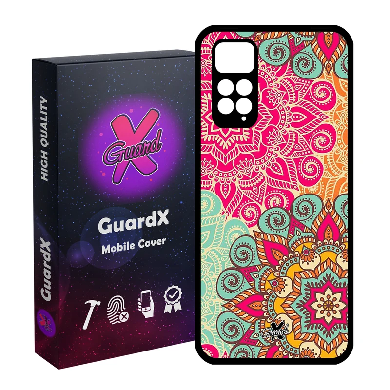 کاور گارد ایکس طرح Mandala مدل Glass10214 مناسب برای گوشی موبایل شیائومی Redmi Note 11S/ Note 11 4G