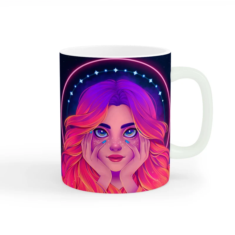 ماگ طرح دخترانه دختر کیوت کد wall-8254