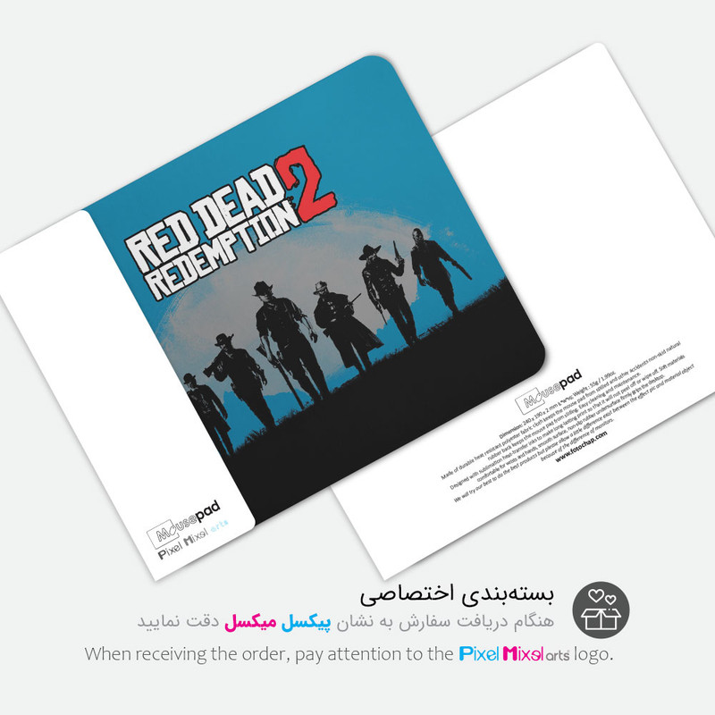 ماوس پد پیکسل میکسل طرح RED DEAD REDEMPTION  مدل GARD06 3