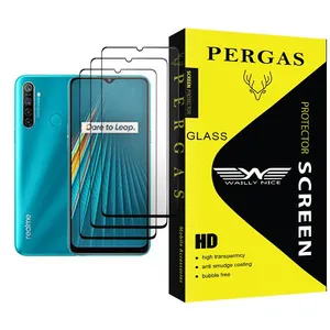 Waily Nice Pergas Glass MIX003 Screen Protector For Realme 5i Pack Of 3
