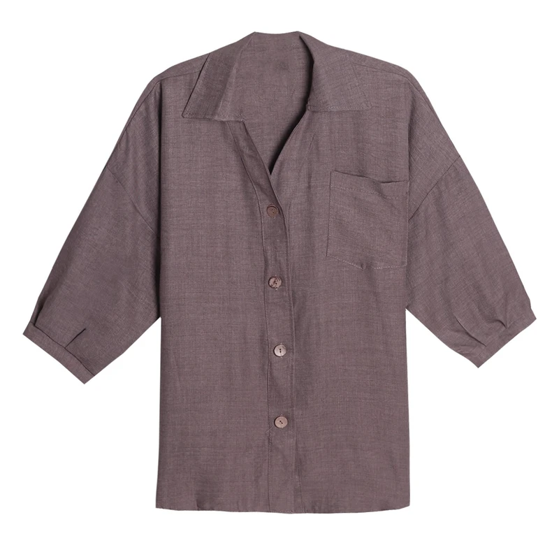 شومیز آستین سه ربع یقه برگردان زنانه مدل DD8