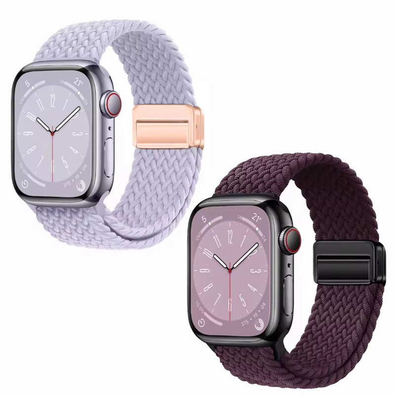 بند آی ویش مدل Braided Magntic مناسب برای اپل واچ سری Se/1/2/3/4/5/6/7/8/9/aluminumcase/Ultra/Ultra2 سایز 49 / 45 / 44 میلی متری