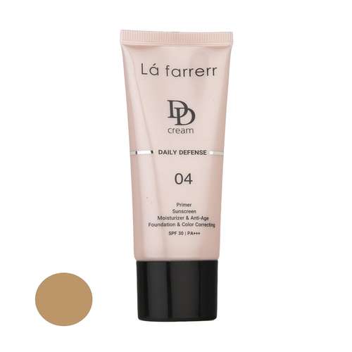 کرم ضد آفتاب رنگی لافارر SPF 30 مدل daily defense ‌مناسب انواع پوست حجم 33 میلی‌لیتر