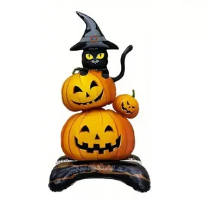 بادکنک فویلی مدل کدو و گربه 