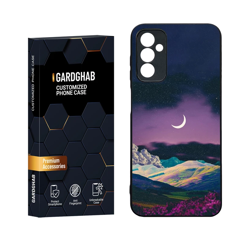 کاور گارد قاب مدل دورژله ای پشت گلس منظره و طبیعت مناسب برای گوشی موبایل سامسونگ Galaxy M13 4G