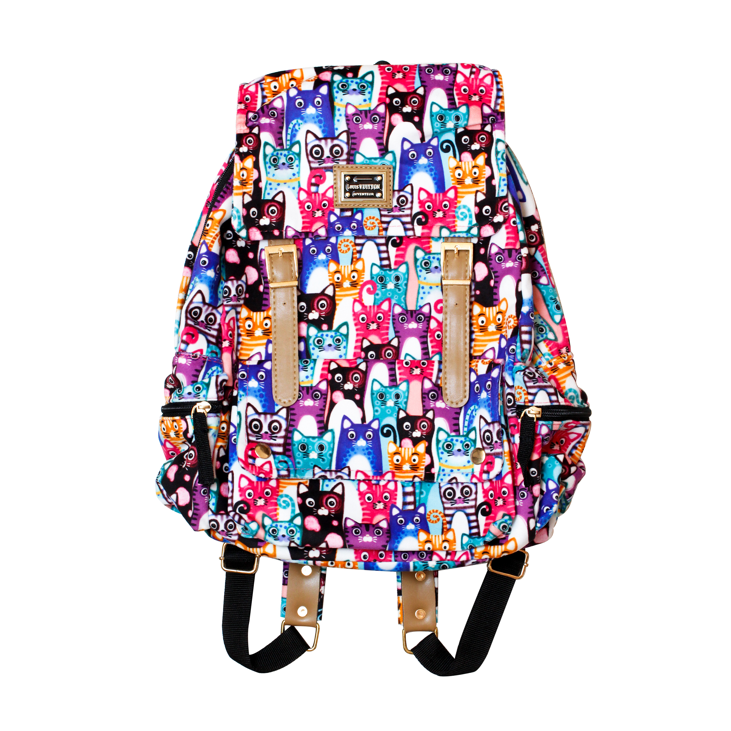 کوله پشتی دخترانه طرح گربه