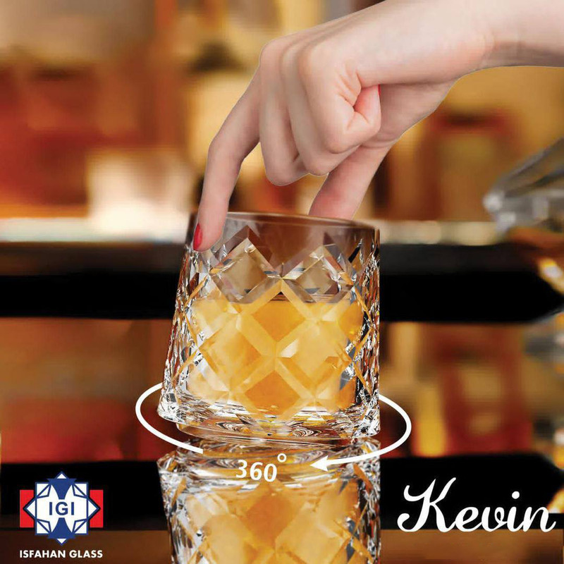 لیوان شیشه و بلور اصفهان مدل کوین چرخشی بسته 6 عددی لیوان شیشه و بلور اصفهان مدل کوین چرخشی بسته 6 عددی