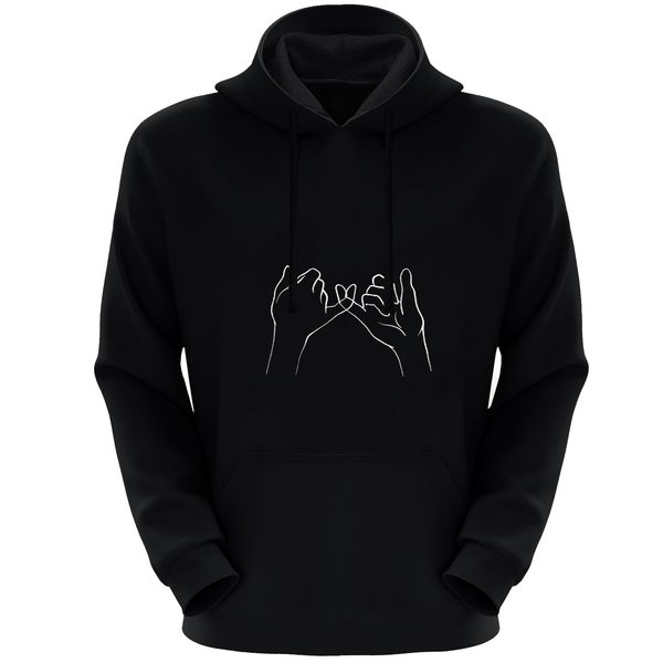 هودی زنانه مدل X119 رنگ مشکی هودی زنانه مدل X119 رنگ مشکی