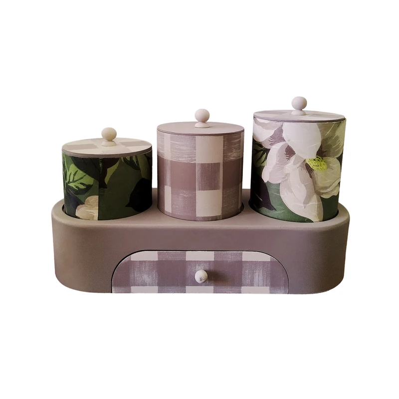 بانکه مدل گلهای هاوایی مجموعه 3 عددی