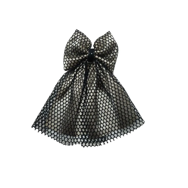 گیره مو دخترانه مدل پاپیون مجلسی تور و ساتن کد 2088