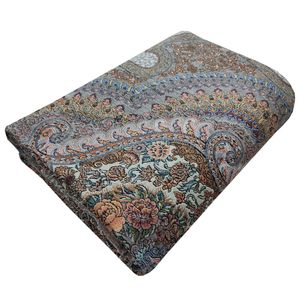 روفرشی سوپر گلشن یزد مدل گل شقایق کد 808t زمینه طوسی