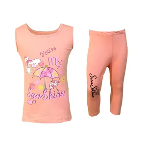 ست تاپ و شلوارک دخترانه مدل چتر 25