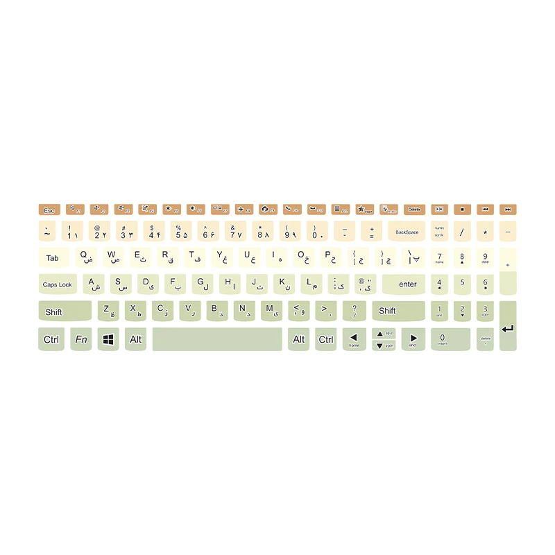  برچسب حروف فارسی کیبورد توییجین و موییجین مدل colors 20 مناسب برای لپ تاپ لنوو 15 G2 ITL