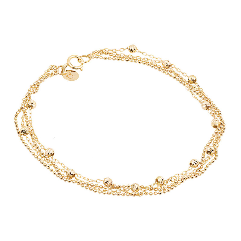 دستبند طلا عیار 18 زنانه گالری شیدا مجد مدل پنی و البرنارد