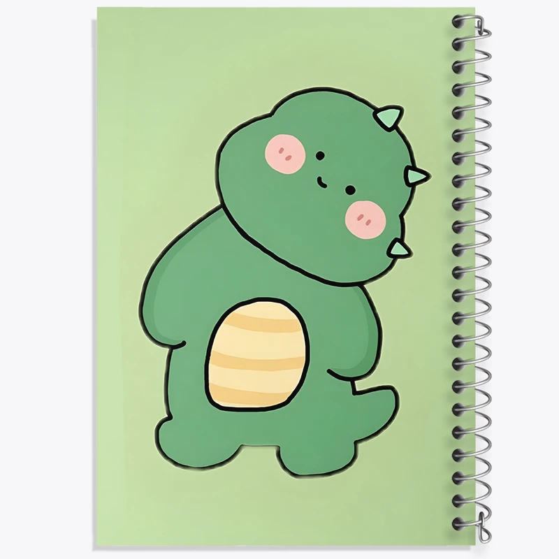 دفتر ژورنال نویسی 50 برگ خندالو مدل نقطه ای طرح دایناسور کیوت کد N3509