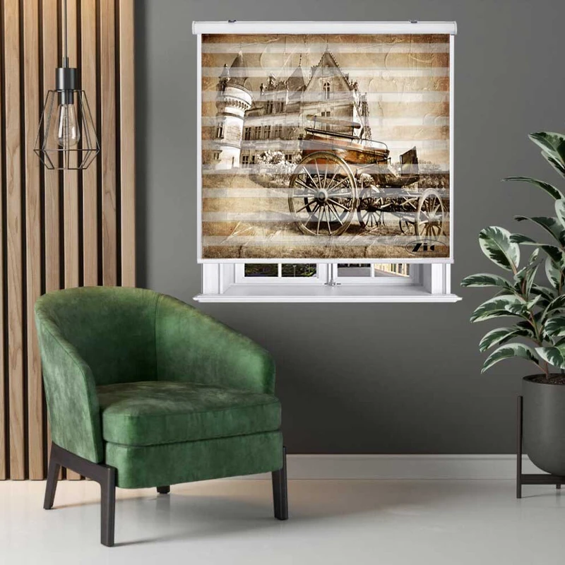 پرده زبرا زیو کد P6028 سایز 150x150 سانتی متر