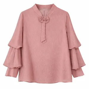 بلوز آستین بلند یقه برگردان زنانه مدل ۴۵۴۶۶