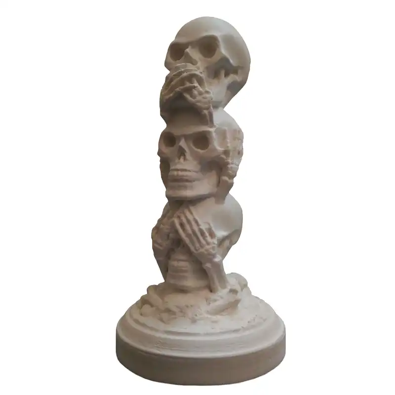 مجسمه مدل سه میمون طرح جمجمه