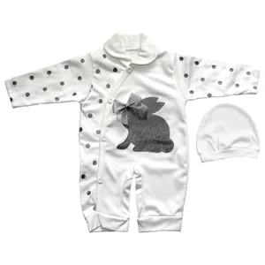 ست سرهمی و کلاه نوزادی مدل NO 112