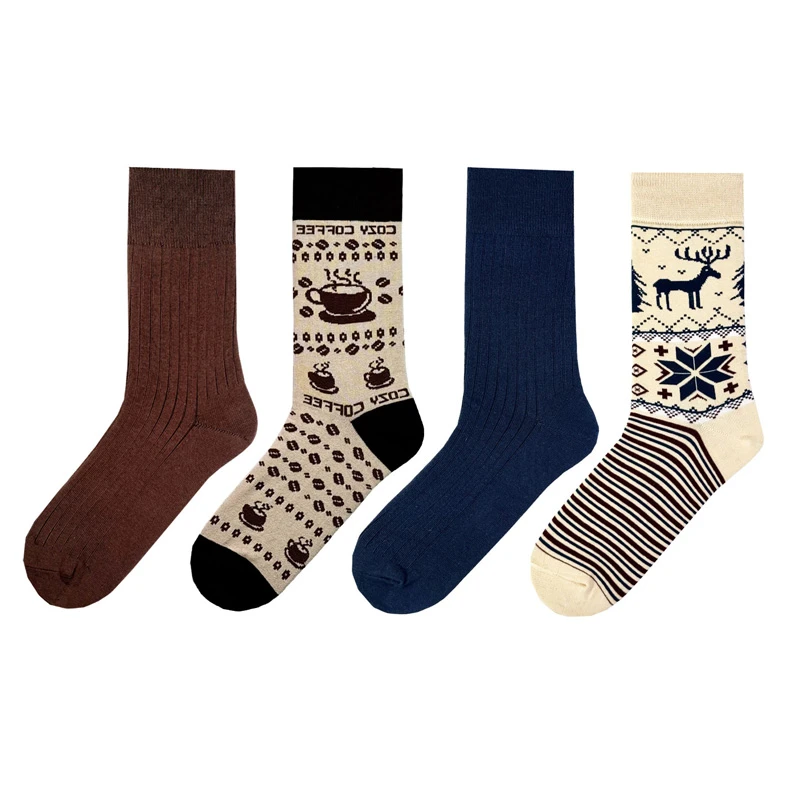 جوراب ساق بلند زنانه ال سون مدل آرامش پاییزی کد PH1100 بسته 4 عددی