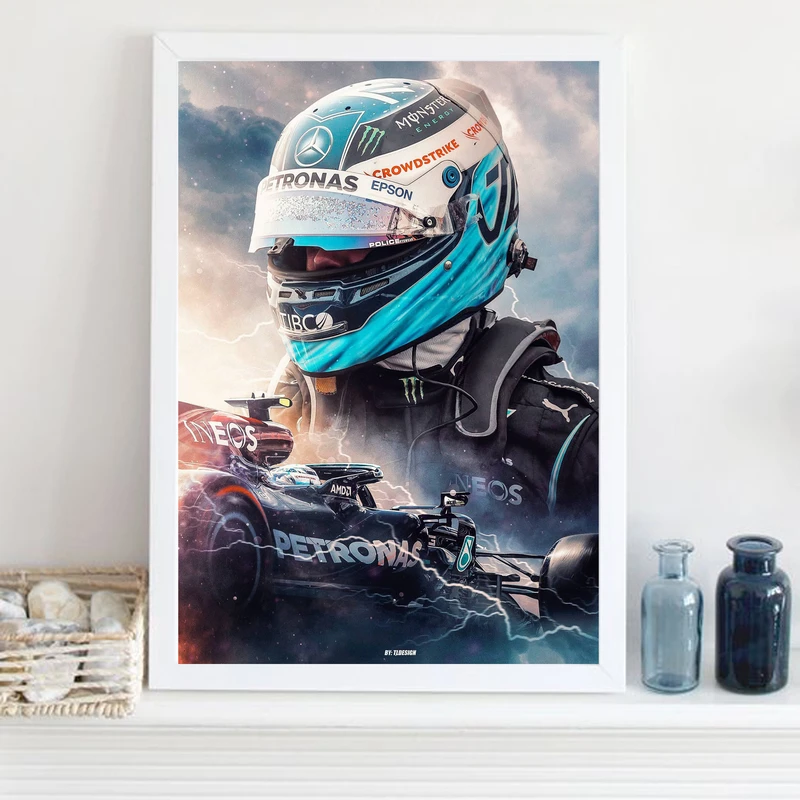 تابلو مدل فرمول یک والتری بوتاس Bottas کد LA-F1G1014