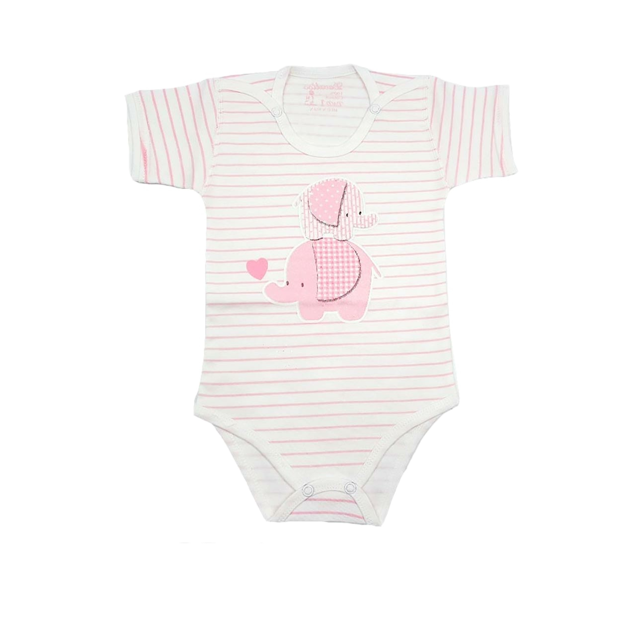 بادی آستین کوتاه نوزادی مدل فیلی کد fi-002