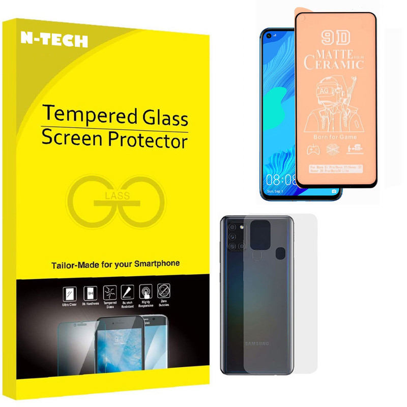  محافظ صفحه نمایش سرامیکی مات انتک مدل CRBKM-01 مناسب برای گوشی موبایل سامسونگ Galaxy A21s به همراه محافظ پشت گوشی 