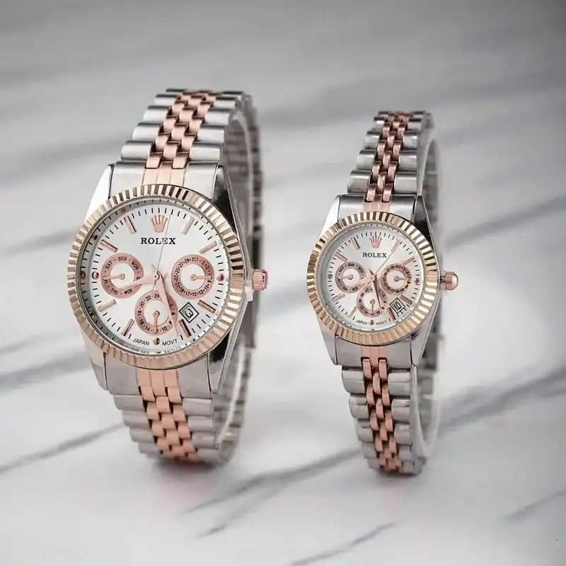 ست ساعت مچی عقربه ای زنانه و مردانه  مدل تک موتور033