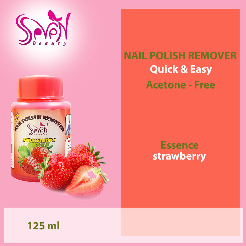 لاک پاک کن اس سون بیوتی مدل توت فرنگی اسفنجی حجم 125 میلی لیتر