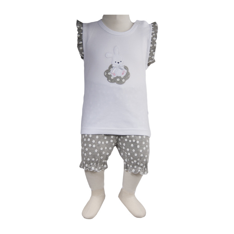 تاپ دخترانه آدمک مدل خرگوش و گل کد 02