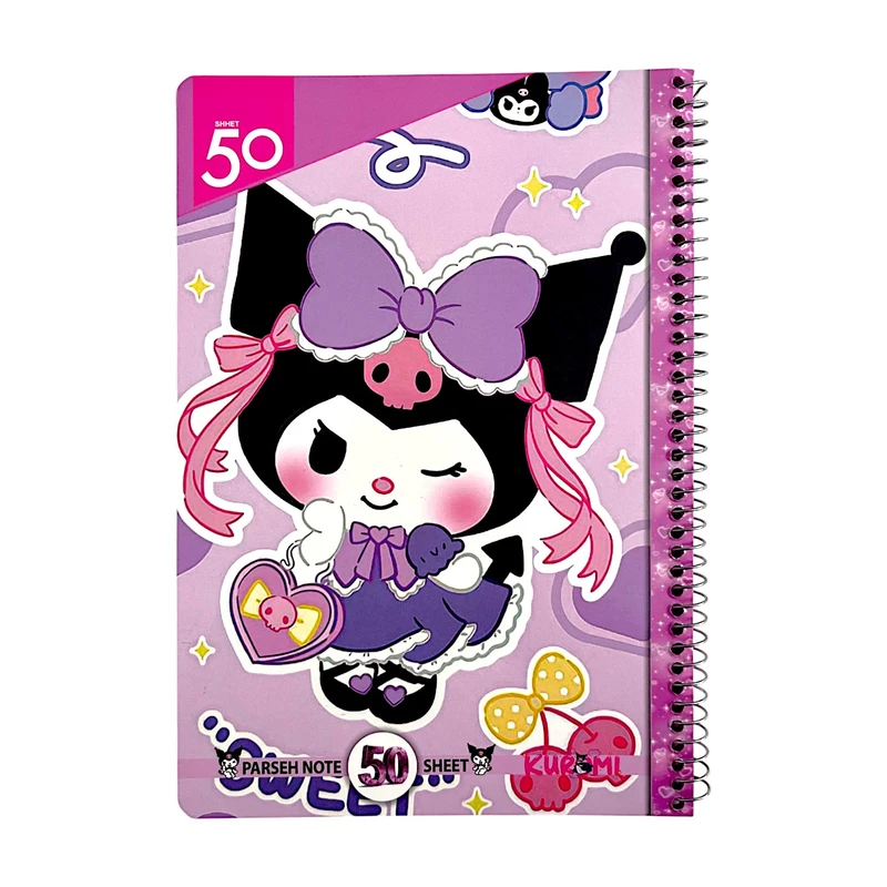 دفتر مشق 50 برگ پارسه مدل حاشیه دار طرح کرومی و دوستان کد G201
