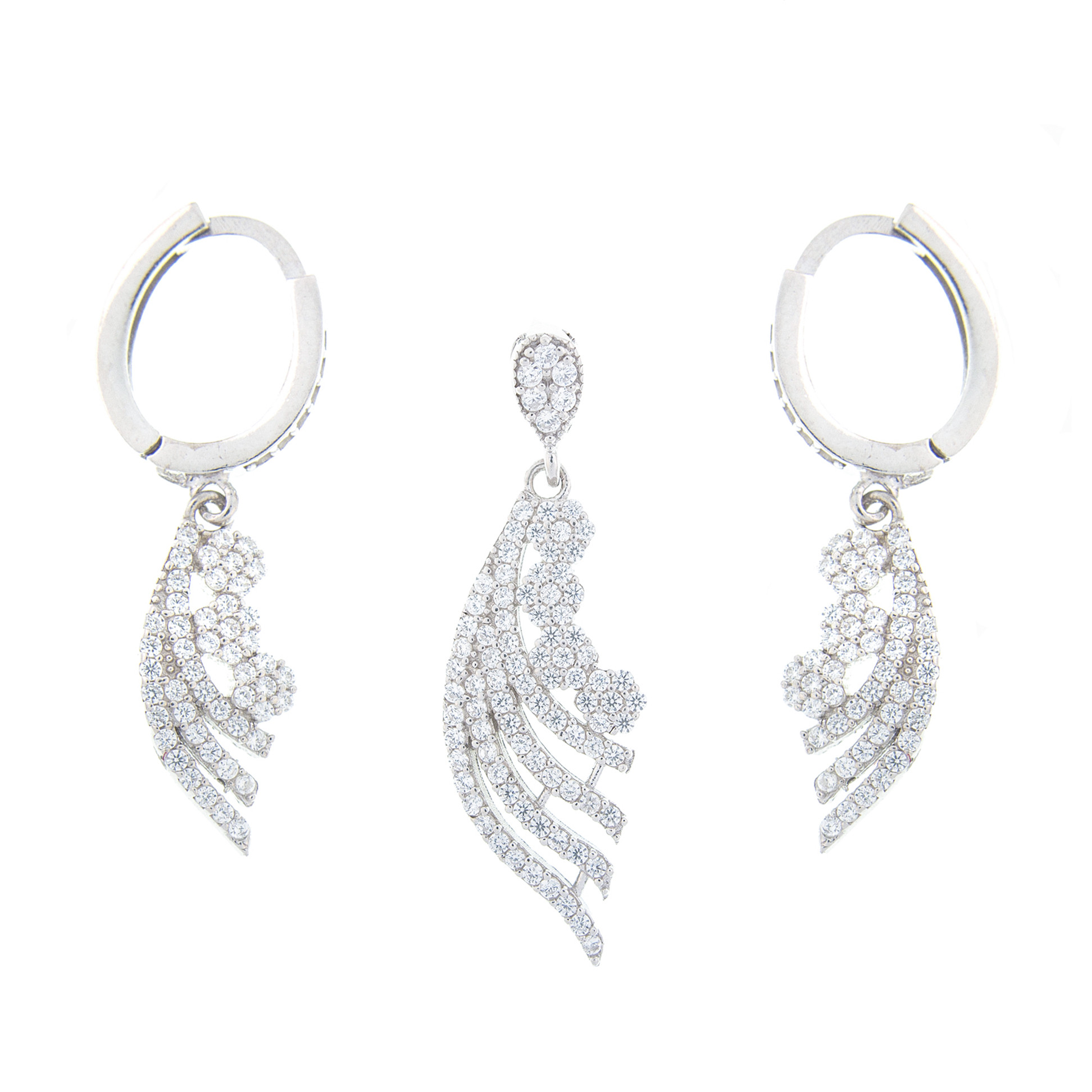 نیم ست نقره زنانه مدل AVN-N1174