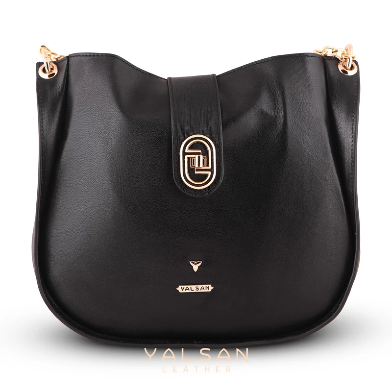 کیف دوشی زنانه چرم یلسان مدل لنا کد 101-01-HRM