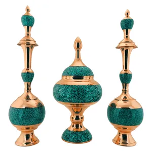 ست سه تکه شکلات خوری و تنگ فیروزه کوبی حامد کریمی کد hf160