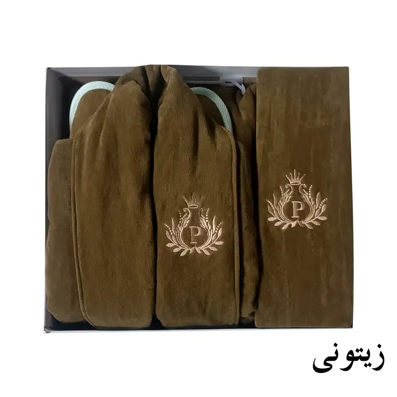 سرویس حوله پالتویی 4 تکه فریماه مدل ماریبور