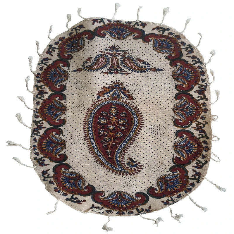رومیزی قلمکار مدل بیضی
