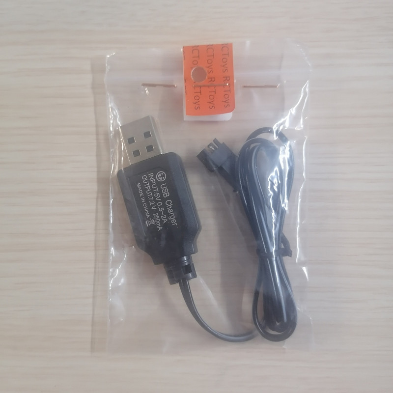 شارژر باتری ماشین کنترلی مدل 7.2V_USB_SM به همراه سوکت SM دو پین