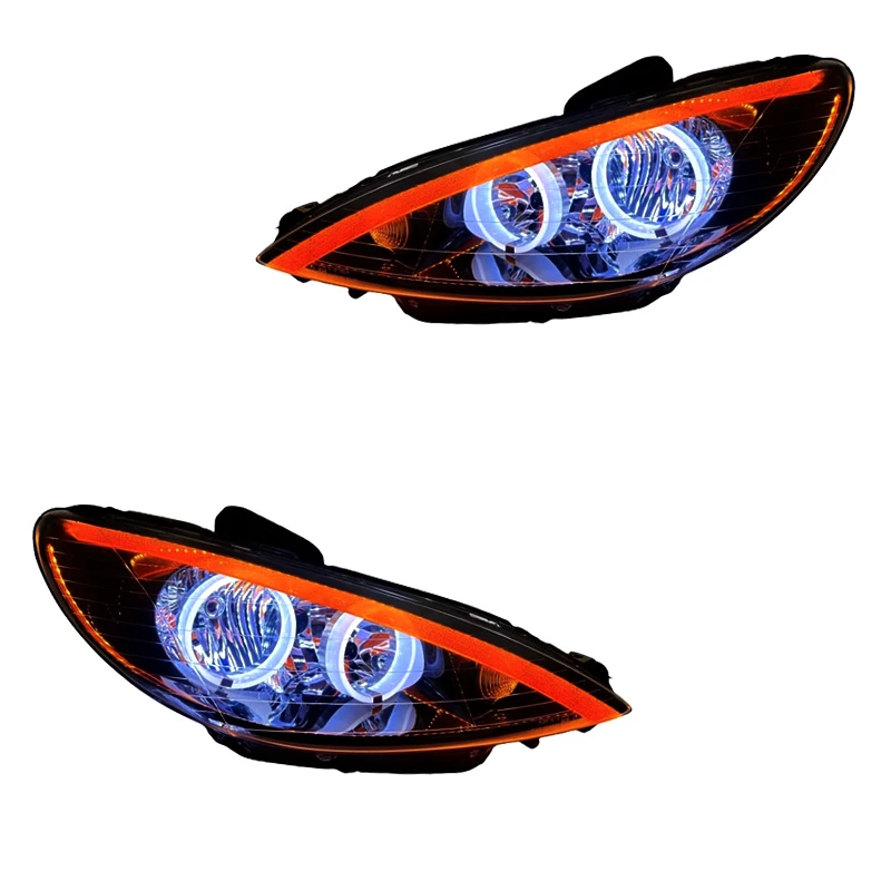 چراغ جلو اسپرت خودرو گروه پژوهش صنعت مدرن مدل Angry-WY مناسب برای پژو 206 بسته دو عددی