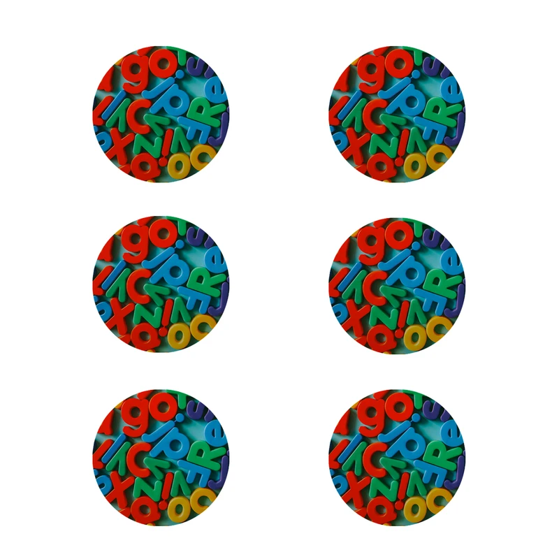 زیر لیوانی طرح حروف انگلیسی کد 8101 بسته 6 عددی