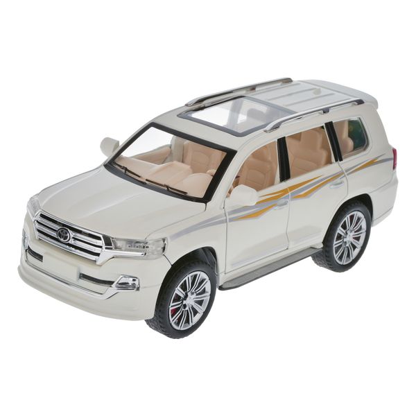 ماشین بازی ناب سل مدل فلزی چراغ دار تویوتا لندکروز 1.24 طرح دودزا