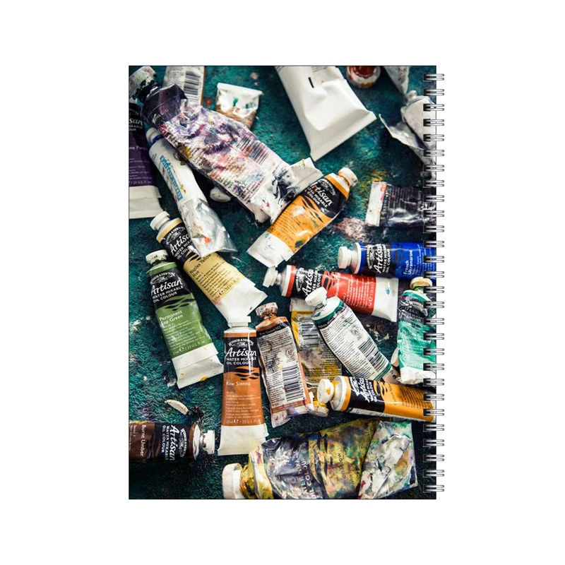 دفتر مشق 50 برگ بامبیلیپ طرح رنگ روغن و نقاش کد 8143955